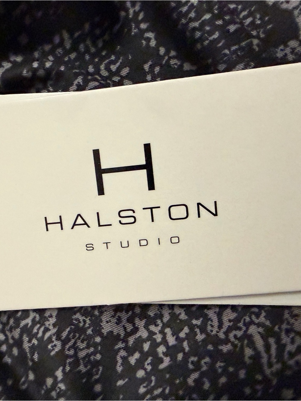 NWT Halston Studio Snake Print Leggings Women's L Black Gray High Rise - Picture 7 of 10